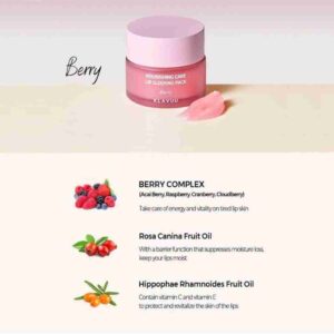 KLAVUU Nourishing Care Lip Sleeping Pack Berry