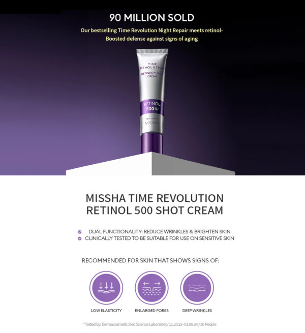 Missha Time Revolution Retinol 500 Shot Wrapping Mask – Bild 3